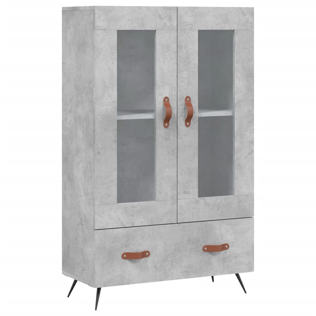 Highboard Betongrau 69,5x31x115 cm Holzwerkstoff