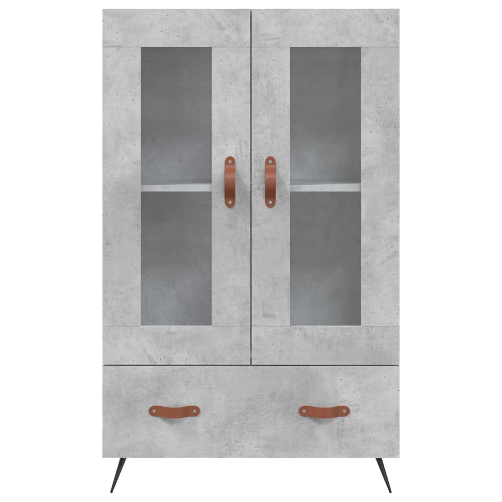 Highboard Betongrau 69,5x31x115 cm Holzwerkstoff