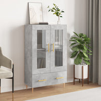 Thumbnail for Highboard Betongrau 69,5x31x115 cm Holzwerkstoff