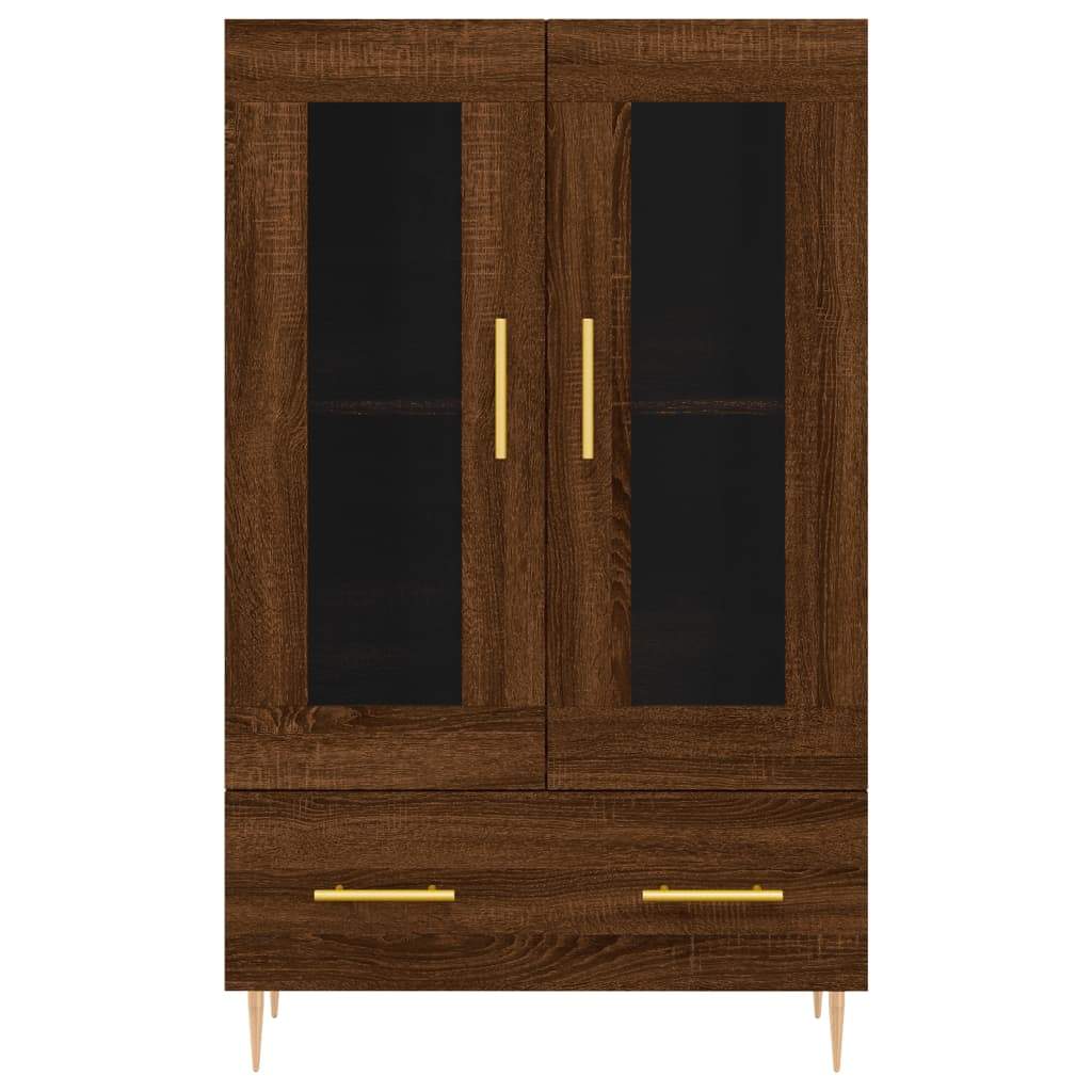 Highboard Braun Eichen-Optik 69,5x31x115 cm Holzwerkstoff