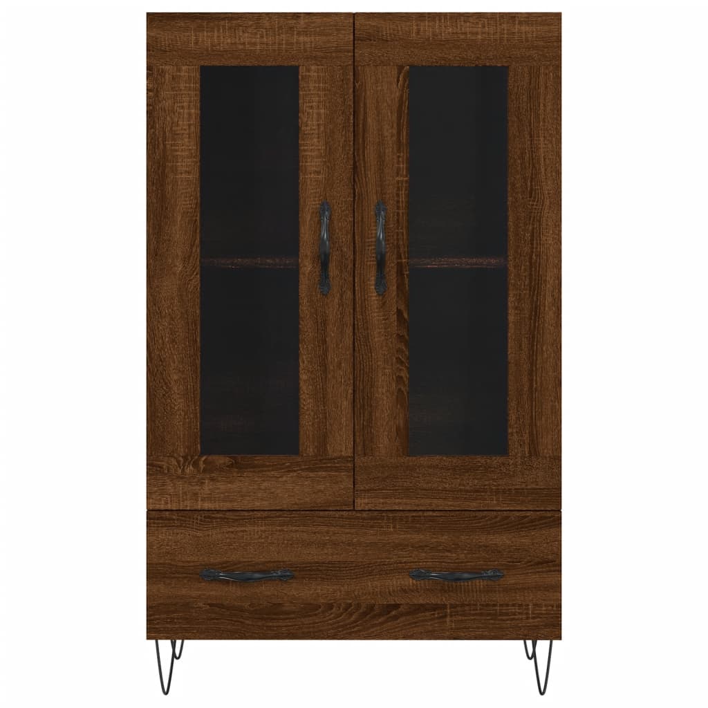 Highboard Braun Eichen-Optik 69,5x31x115 cm Holzwerkstoff