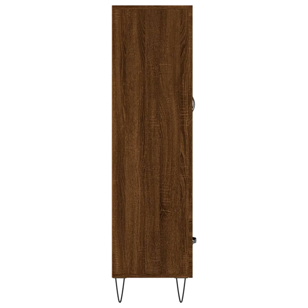 Highboard Braun Eichen-Optik 69,5x31x115 cm Holzwerkstoff
