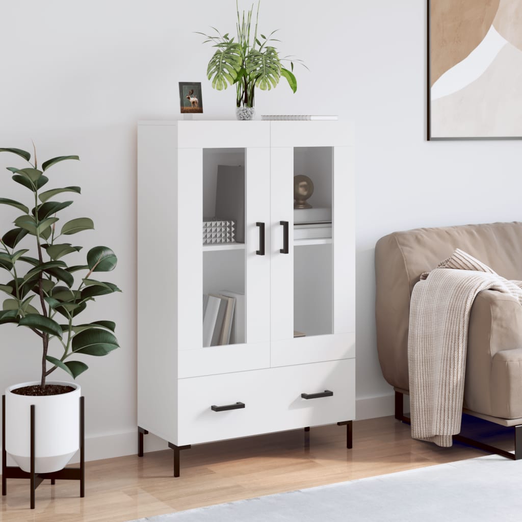 Highboard Weiß 69,5x31x115 cm Holzwerkstoff