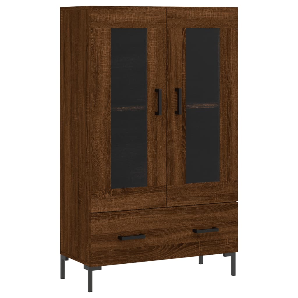 Highboard Braun Eichen-Optik 69,5x31x115 cm Holzwerkstoff