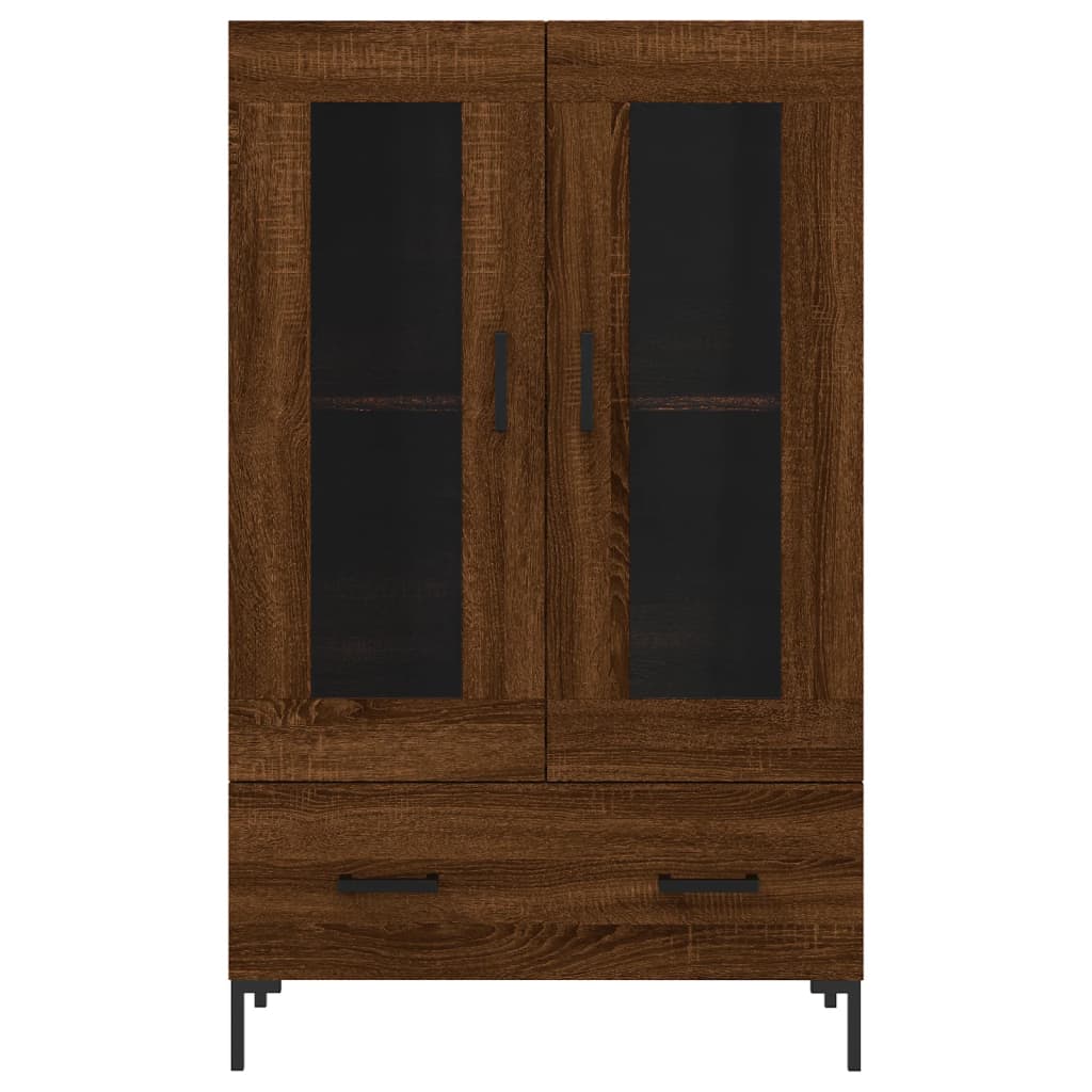 Highboard Braun Eichen-Optik 69,5x31x115 cm Holzwerkstoff
