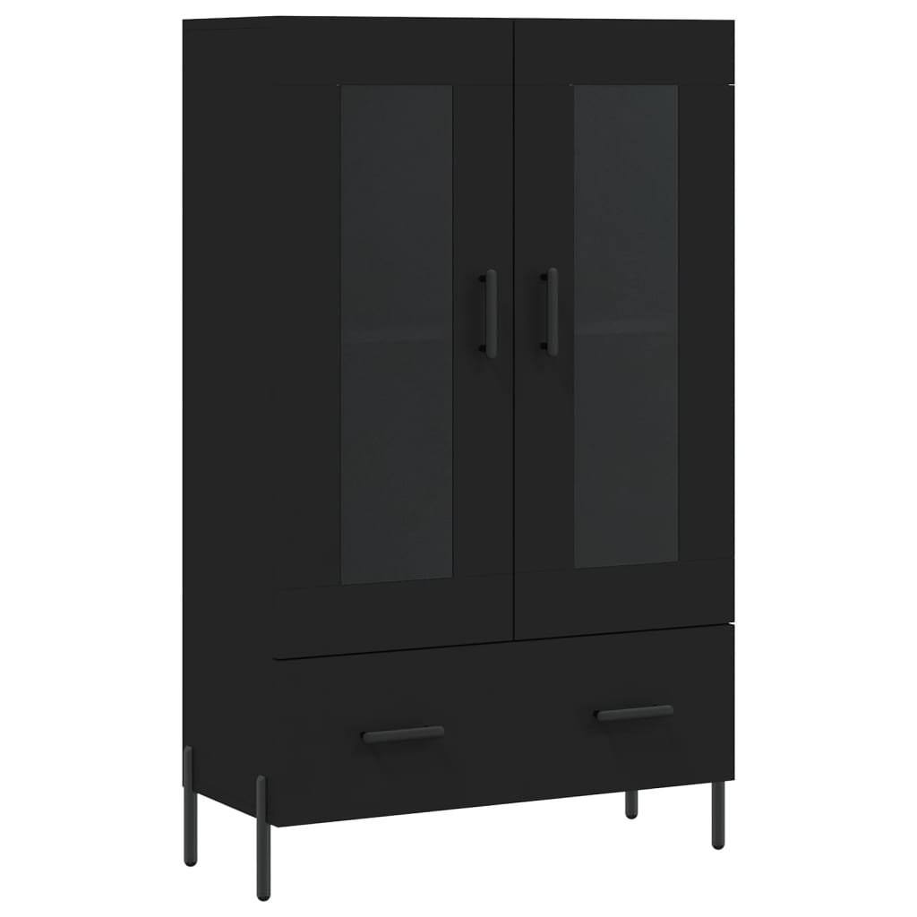 Highboard Schwarz 69,5x31x115 cm Holzwerkstoff