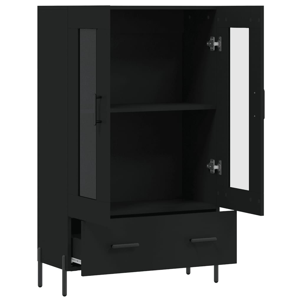 Highboard Schwarz 69,5x31x115 cm Holzwerkstoff