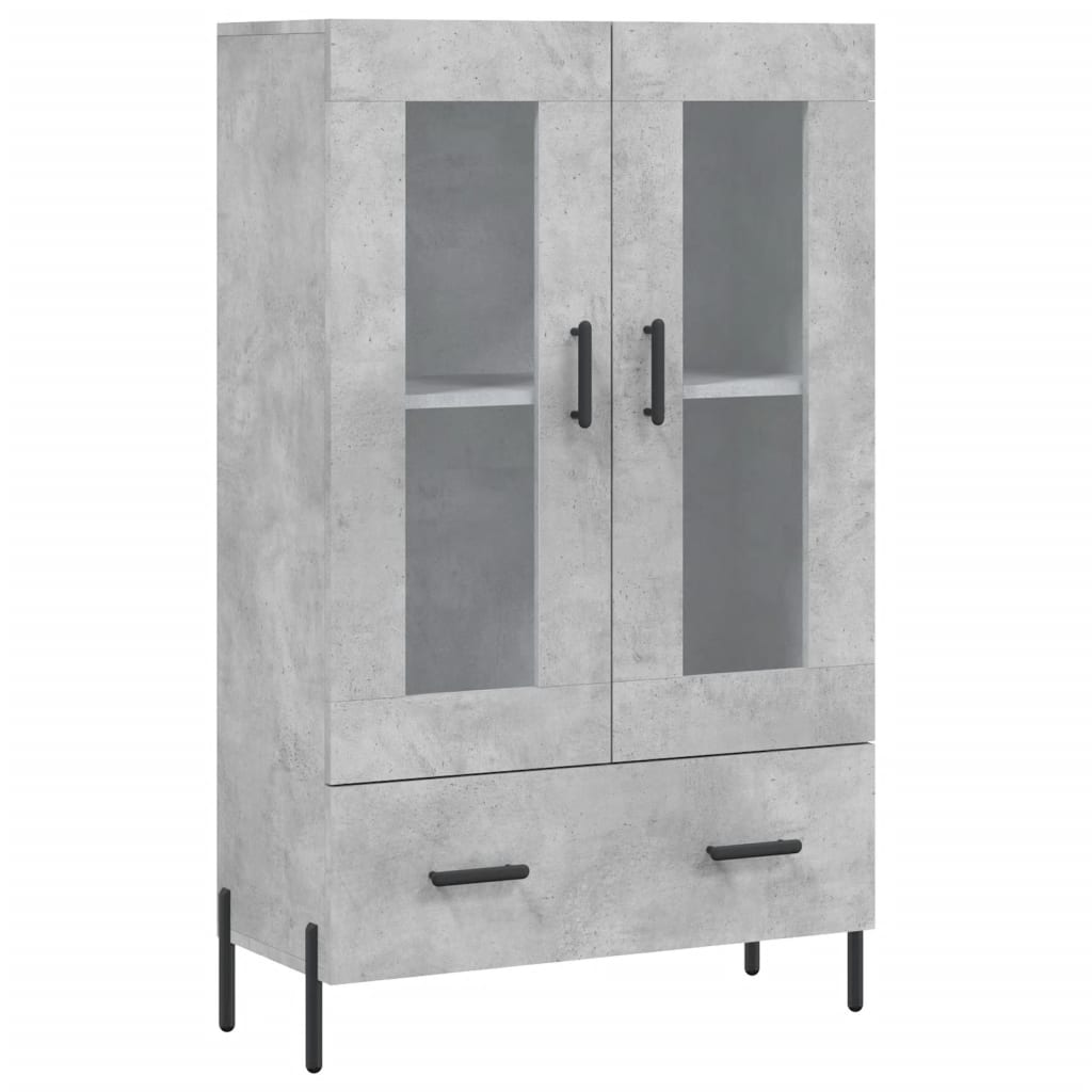 Highboard Betongrau 69,5x31x115 cm Holzwerkstoff