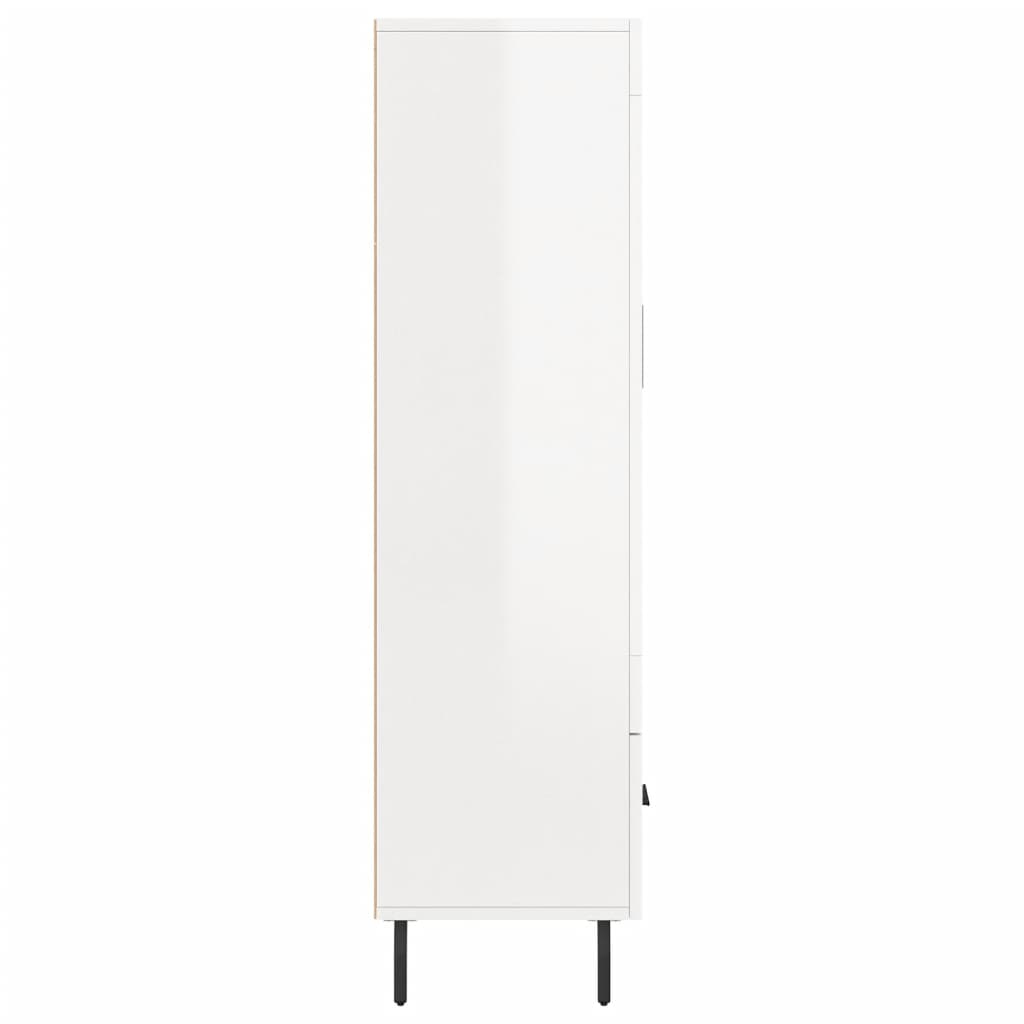 Highboard Hochglanz-Weiß 69,5x31x115 cm Holzwerkstoff