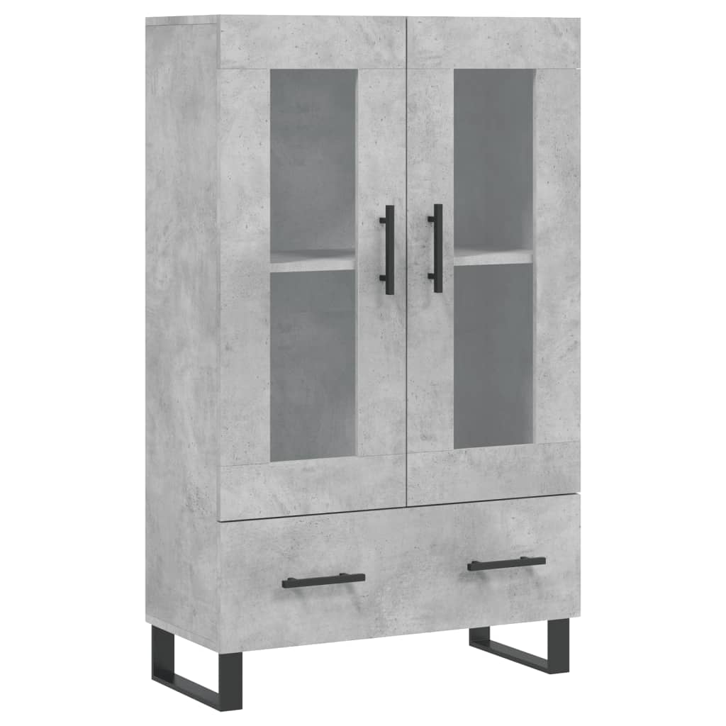 Highboard Betongrau 69,5x31x115 cm Holzwerkstoff