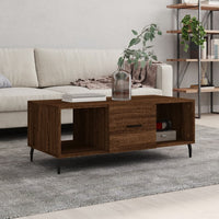 Thumbnail for Couchtisch Braun Eichen-Optik 102x50x40 cm Holzwerkstoff