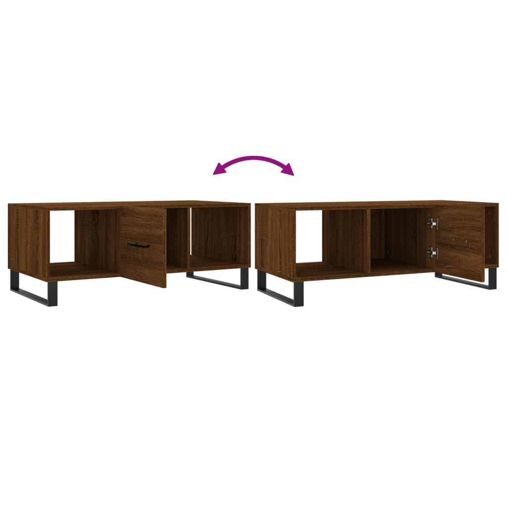 Couchtisch Braun Eichen-Optik 102x50x40 cm Holzwerkstoff