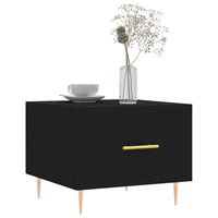 Thumbnail for Couchtisch Schwarz 50x50x40 cm Holzwerkstoff