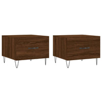 Thumbnail for Couchtische 2 Stk. Braun Eichen-Optik 50x50x40 cm Holzwerkstoff