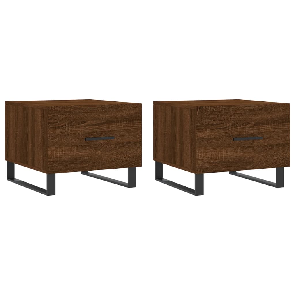 Couchtische 2 Stk. Braun Eichen-Optik 50x50x40 cm Holzwerkstoff