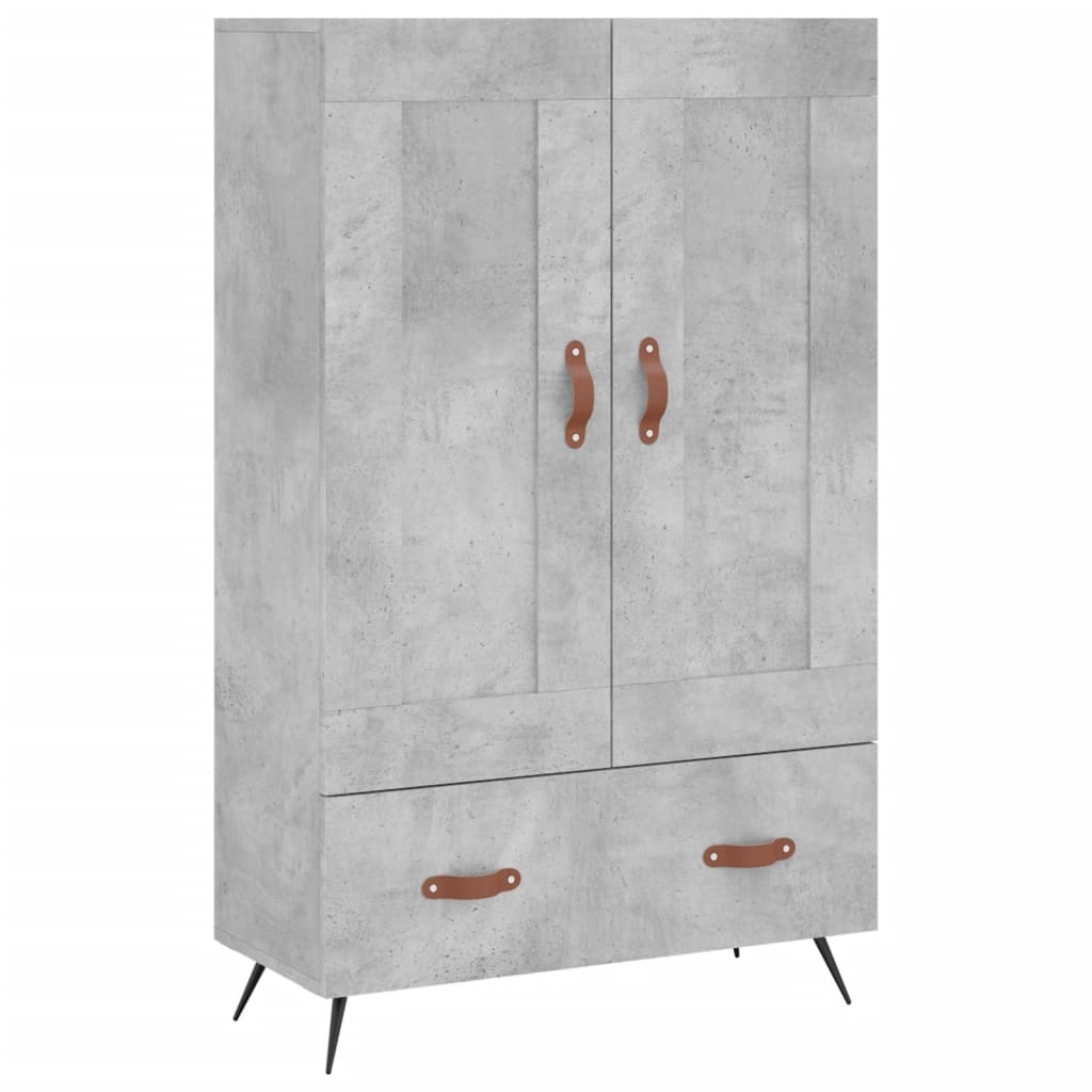 Highboard Betongrau 69,5x31x115 cm Holzwerkstoff