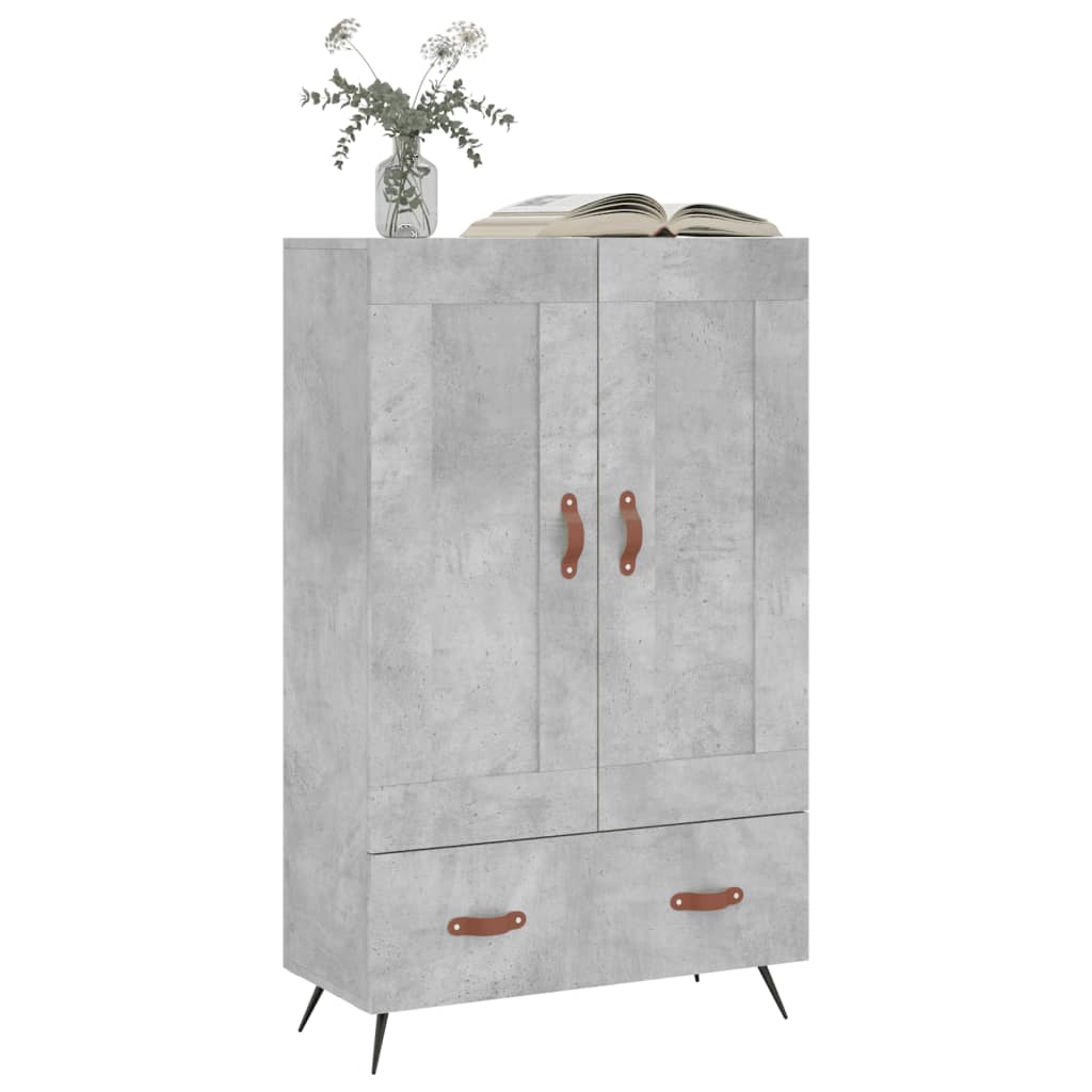 Highboard Betongrau 69,5x31x115 cm Holzwerkstoff