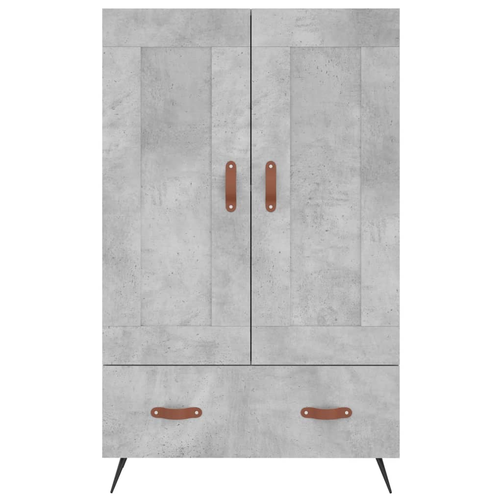 Highboard Betongrau 69,5x31x115 cm Holzwerkstoff