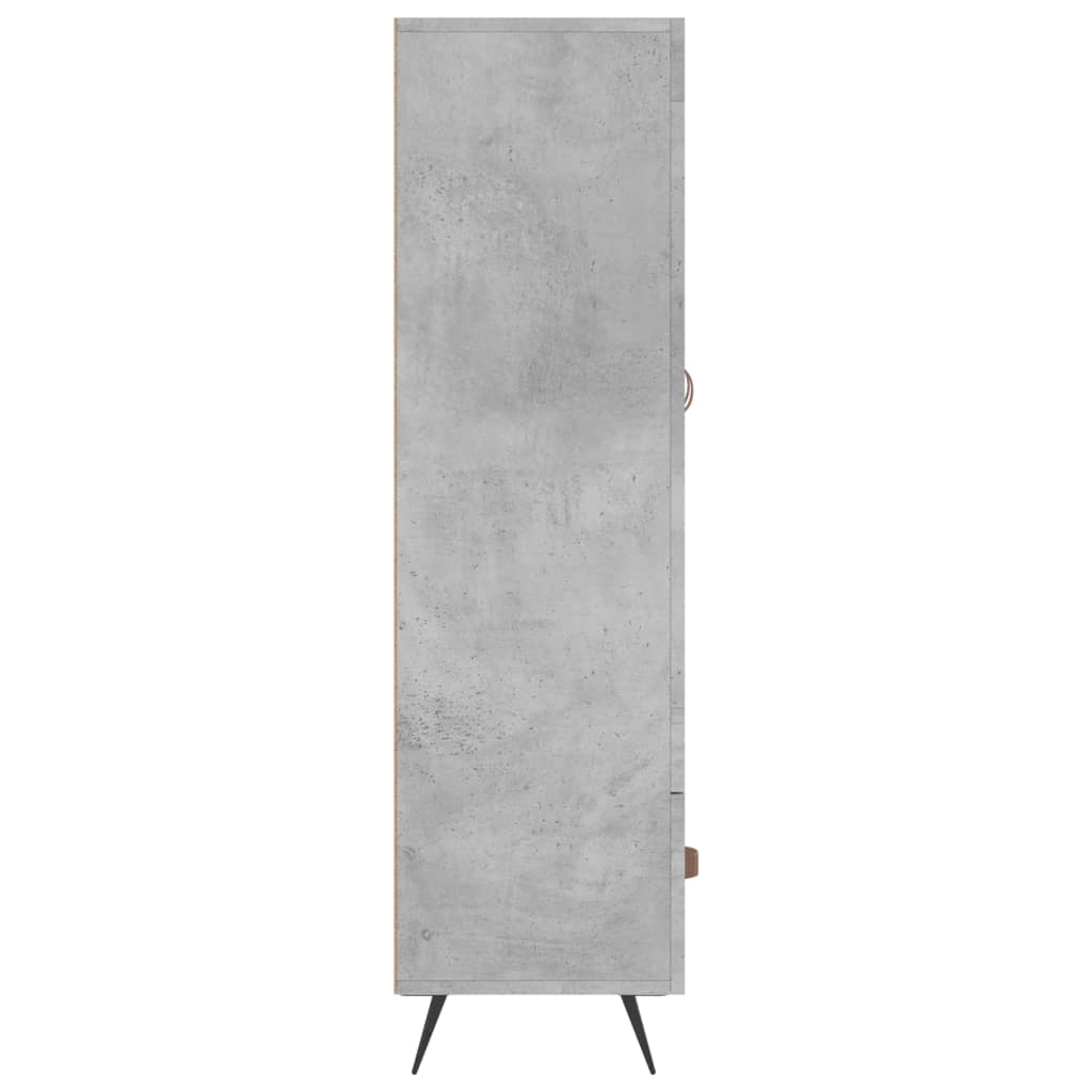 Highboard Betongrau 69,5x31x115 cm Holzwerkstoff