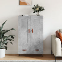 Thumbnail for Highboard Betongrau 69,5x31x115 cm Holzwerkstoff