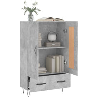 Thumbnail for Highboard Betongrau 69,5x31x115 cm Holzwerkstoff