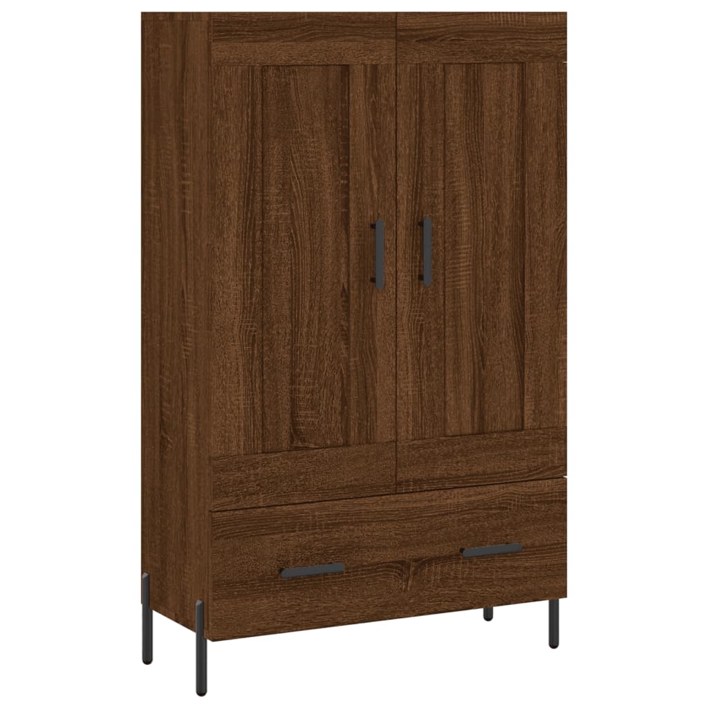 Highboard Braun Eichen-Optik 69,5x31x115 cm Holzwerkstoff
