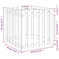 Thumbnail for Pflanzkübel Lattenzaun-Design 60x60x60 cm Massivholz Douglasie
