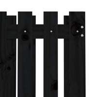 Thumbnail for Pflanzkübel Lattenzaun-Design Schwarz 70x70x70 cm Kiefernholz