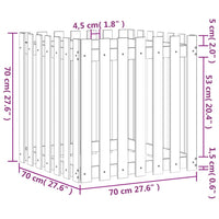 Thumbnail for Pflanzkübel Lattenzaun-Design Schwarz 70x70x70 cm Kiefernholz