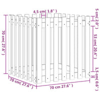 Thumbnail for Pflanzkübel Lattenzaun-Design 70x70x70 cm Massivholz Douglasie