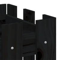 Thumbnail for Hochbeet Latten-Design Schwarz 100x30x30 cm Massivholz Kiefer