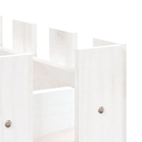 Thumbnail for Hochbeet Lattenzaun-Design Weiß 100x50x50 cm Massivholz Kiefer