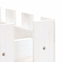 Thumbnail for Hochbeet Lattenzaun-Design Weiß 150x30x30 cm Massivholz Kiefer
