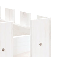 Thumbnail for Hochbeet Lattenzaun-Design Weiß 150x50x50 cm Massivholz Kiefer