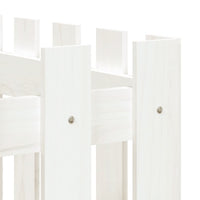 Thumbnail for Hochbeet Lattenzaun-Design Weiß 150x50x70 cm Massivholz Kiefer