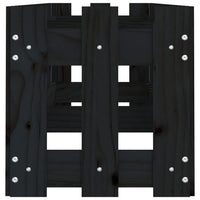 Thumbnail for Hochbeet Latten-Design Schwarz 200x30x30 cm Massivholz Kiefer