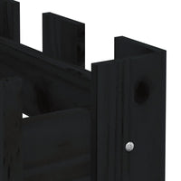 Thumbnail for Hochbeet Latten-Design Schwarz 200x30x30 cm Massivholz Kiefer