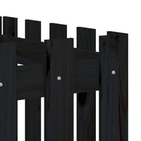 Thumbnail for Hochbeet Latten-Design Schwarz 200x50x50 cm Massivholz Kiefer