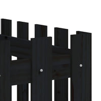 Thumbnail for Hochbeet Latten-Design Schwarz 200x50x70 cm Massivholz Kiefer