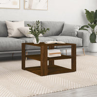 Thumbnail for Couchtisch Braun Eichen-Optik 59,5x59,5x40 cm Holzwerkstoff