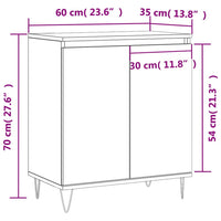 Thumbnail for Sideboard Räuchereiche 60x35x70 cm Holzwerkstoff