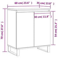 Thumbnail for Sideboard Betongrau 60x35x70 cm Holzwerkstoff