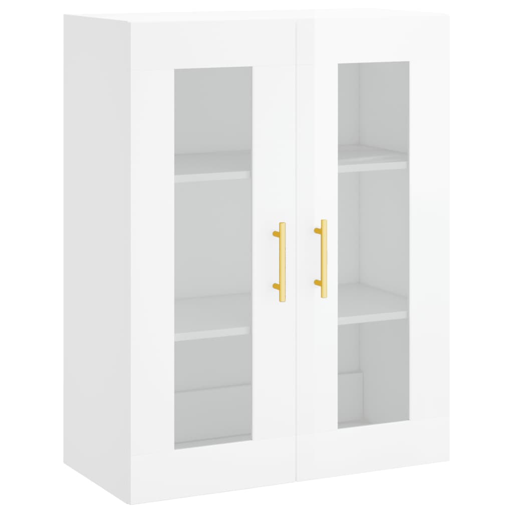Wandschrank Hochglanz-Weiß 69,5x34x90 cm