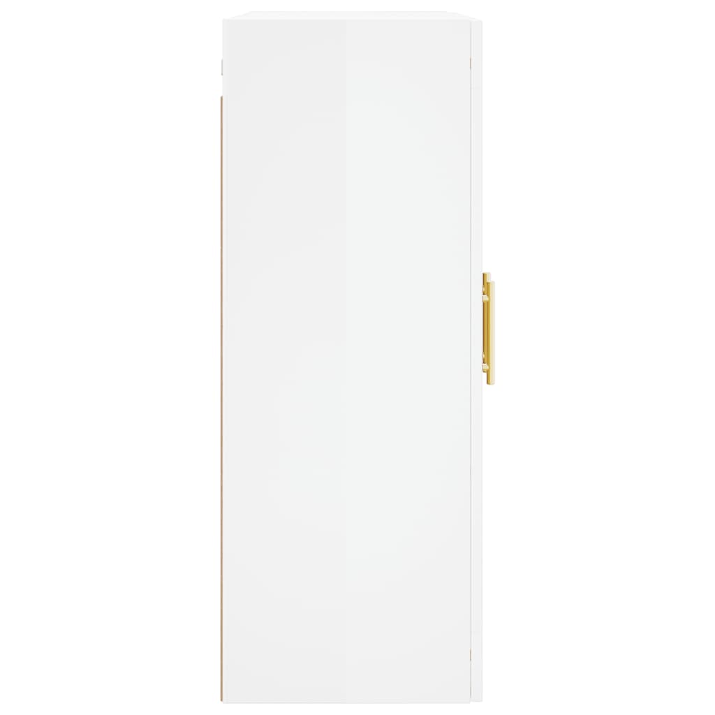 Wandschrank Hochglanz-Weiß 69,5x34x90 cm