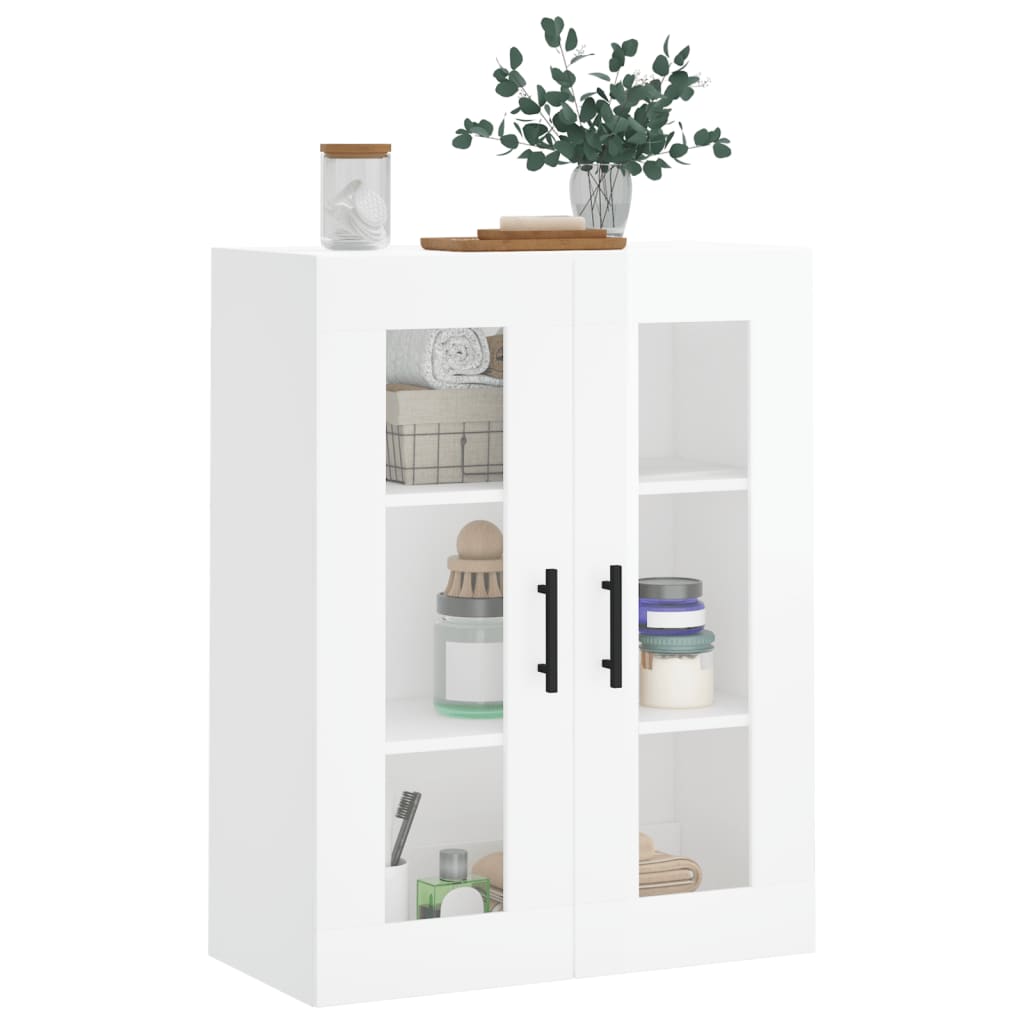 Wandschrank Hochglanz-Weiß 69,5x34x90 cm