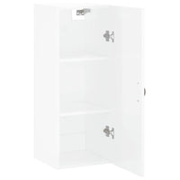 Thumbnail for Wandschrank Hochglanz-Weiß 34,5x34x90 cm