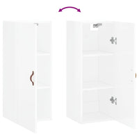Thumbnail for Wandschrank Hochglanz-Weiß 34,5x34x90 cm