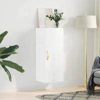 Thumbnail for Wandschrank Hochglanz-Weiß 34,5x34x90 cm