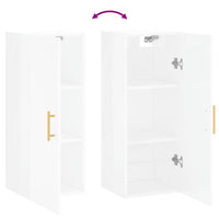 Thumbnail for Wandschrank Hochglanz-Weiß 34,5x34x90 cm