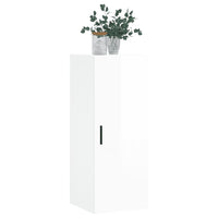 Thumbnail for Wandschrank Hochglanz-Weiß 34,5x34x90 cm